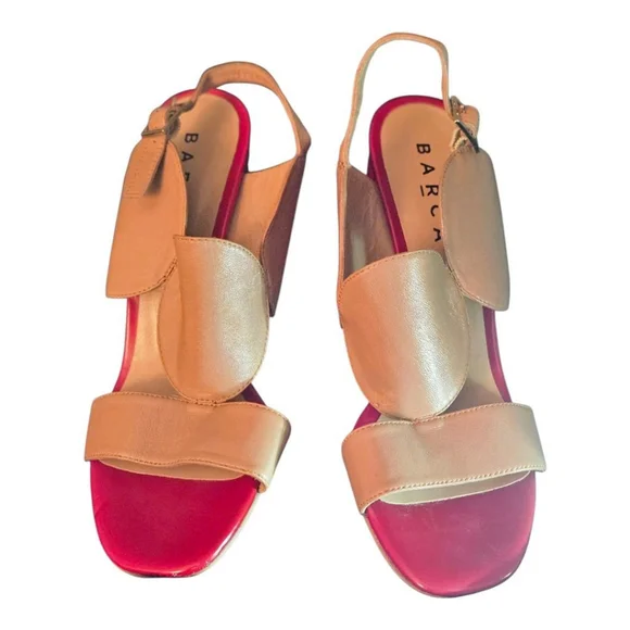 BARCA Heels Size Unknown Red and Beige - Picture 6 of 15
